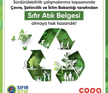 COPA Awarded Zero Waste Certificate for Sustainable Future