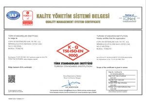 TSE ISO EN 9001 Quality Management System Certificate