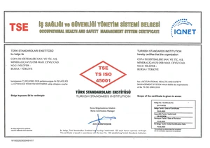 ISO 45001 OHS Management System Certificate